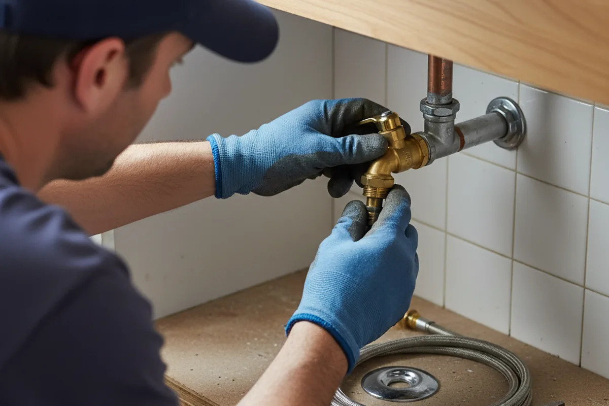 Shutoff valve and fitting work during Faucet and Fixture Repair in Kintnersville